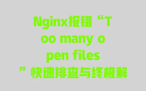 Nginx报错“Too many open files”快速排查与终极解决方案 一
