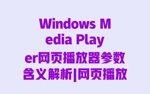 Windows Media Player网页播放器参数含义解析|网页播放器核心参数详解 一